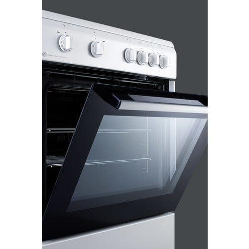Summit Electric Range/Stove Accucold 24" Wide Smooth Top Electric Range CLRE24WH