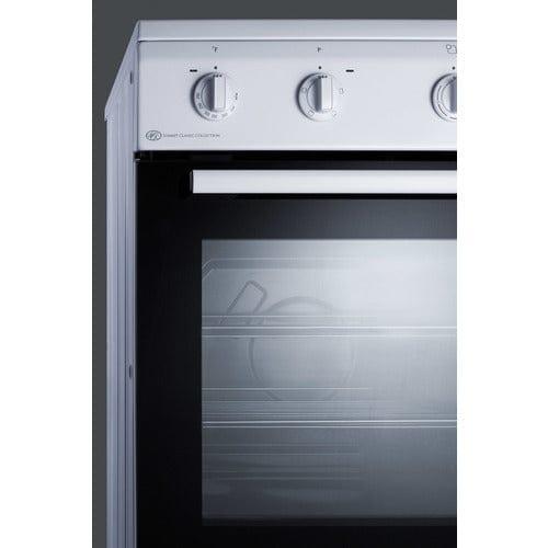 Summit Electric Range/Stove Accucold 24" Wide Smooth Top Electric Range CLRE24WH