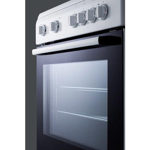 Summit Electric Range/Stove Accucold 24" Wide Smooth Top Electric Range CLRE24WH