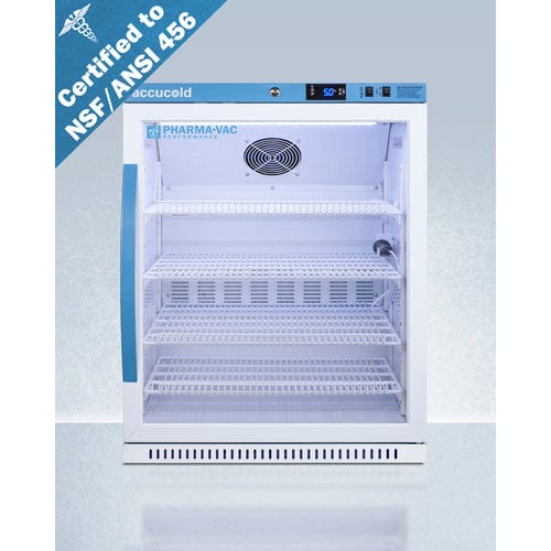 Summit Refrigerators Accucold 6 Cu.Ft. ADA Height Vaccine Refrigerator, Certified to NSF/ANSI 456 Vaccine Storage Standard ARG61PVBIADA456