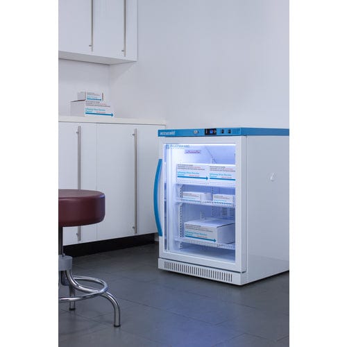 Summit Refrigerators Accucold 6 Cu.Ft. ADA Height Vaccine Refrigerator, Certified to NSF/ANSI 456 Vaccine Storage Standard ARG6PV456