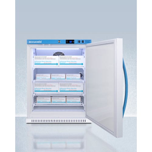 Summit Laboratory Freezers Accucold 6 Cu.Ft. ADA Height Vaccine Refrigerator, Certified to NSF/ANSI 456 Vaccine Storage Standard ARS62PVBIADA456