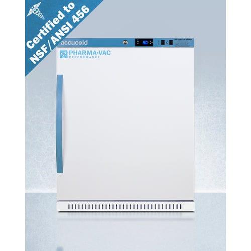 Summit Laboratory Freezers Accucold 6 Cu.Ft. ADA Height Vaccine Refrigerator, Certified to NSF/ANSI 456 Vaccine Storage Standard ARS62PVBIADA456