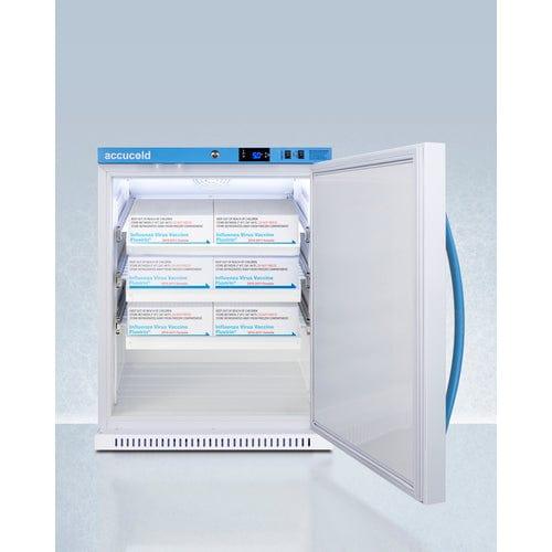 Summit Laboratory Freezers Accucold 6 Cu.Ft. ADA Height Vaccine Refrigerator, with Removable Drawers ARS62PVBIADADR