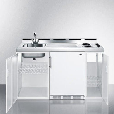 Summit Prefabricated Kitchens & Kitchenettes Accucold 60" Wide All-In-One Kitchenette C60EL