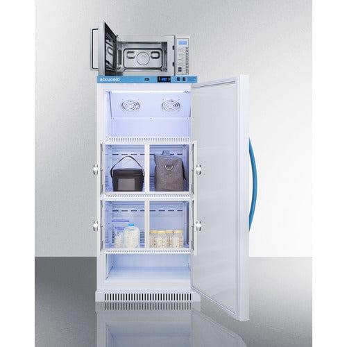 Summit Refrigerators Accucold 8 cu.ft. MOMCUBE Breast Milk Refrigerator/Microwave Combination MLRS8MCLK-SCM1000SS