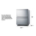 Summit Refrigerators Accucold ADFD2D24 | 24" Wide 2-Drawer All-Freezer | ADA