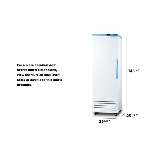 Summit Refrigerators Accucold AFS14PVDL2BLHD | 9.53 Cu. Ft. Upright Vaccine All-Freezer