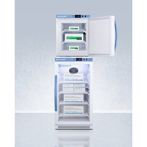 Summit Healthcare Refrigerator Accucold ARG31PVBIADA-AFZ1PVSTACK 20&quot; Wide Performance Series All-Refrigerator/All-Freezer Combination