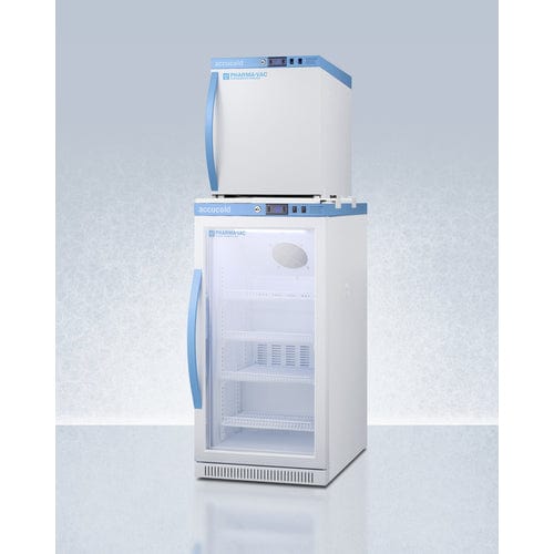 Summit Healthcare Refrigerator Accucold ARG31PVBIADA-AFZ1PVSTACK 20&quot; Wide Performance Series All-Refrigerator/All-Freezer Combination