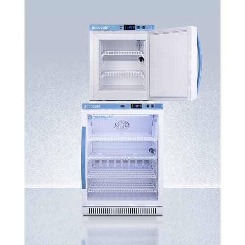 Summit Healthcare Refrigerator Accucold ARG6PV-AFZ1PVSTACK 24&quot; Wide Performance Series All-Refrigerator/All-Freezer Combination