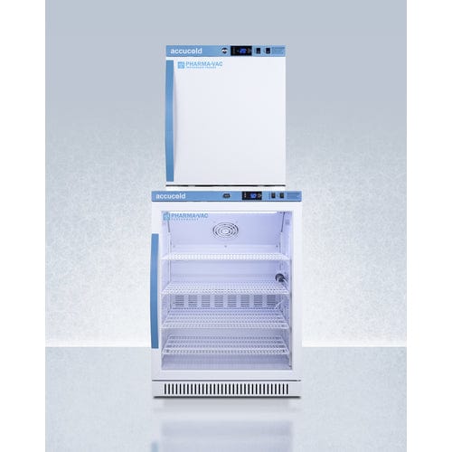 Summit Healthcare Refrigerator Accucold ARG6PV-AFZ1PVSTACK 24&quot; Wide Performance Series All-Refrigerator/All-Freezer Combination