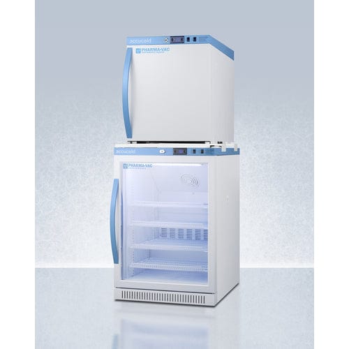 Summit Healthcare Refrigerator Accucold ARG6PV-AFZ1PVSTACK 24&quot; Wide Performance Series All-Refrigerator/All-Freezer Combination