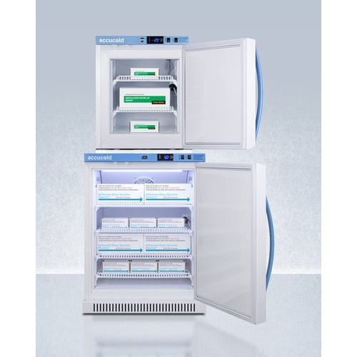 Summit Healthcare Refrigerator Accucold ARS6PV-AFZ1PVSTACK 24" Wide Performance Series All-Refrigerator/All-Freezer Combination
