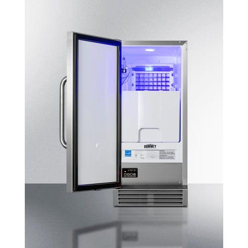 Summit Laboratory Freezers Accucold Built-In 50 lb. Clear Icemaker, ADA Compliant BIM44GCSSADA