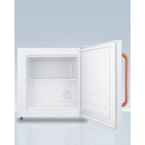 Summit Refrigerators Accucold Compact All-Freezer with Antimicrobial Pure Copper Handle FS24LTBC