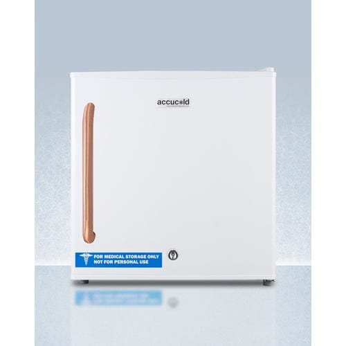 Summit Refrigerators Accucold Compact All-Freezer with Antimicrobial Pure Copper Handle FS24LTBC