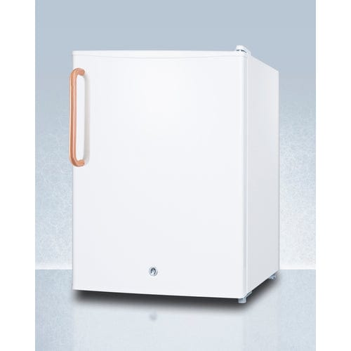 Summit Refrigerators Accucold Compact All-Refrigerator with Antimicrobial Pure Copper Handle FF28LWHTBC