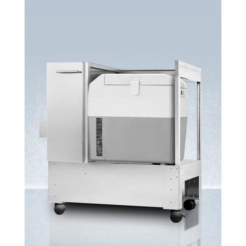 Summit Refrigerators Accucold Stainless Steel Cart with Portable Refrigerator/Freezer SPRF36CART