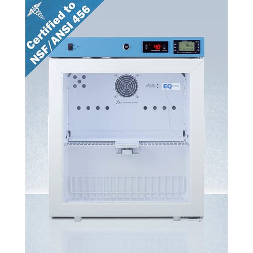 Summit Healthcare Refrigerator EQTemp 19" Wide Compact Healthcare Refrigerator, Certified to NSF/ANSI 456 Vaccine Storage Standard ACR162GNSF456