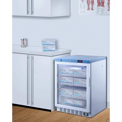 Summit Healthcare Refrigerator EQTemp 24&quot; Wide Built-In Healthcare Refrigerator ACR52GLHD