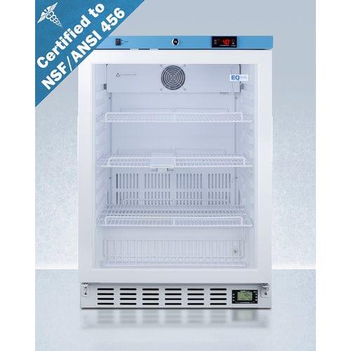 Summit Healthcare Refrigerator EQTemp 24&quot; Wide Built-In Healthcare Refrigerator, Certified to NSF/ANSI 456 Vaccine Storage Standard ACR52GNSF456