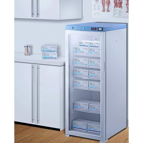 Summit Healthcare Refrigerator EQTemp 24" Wide Upright Healthcare Refrigerator, Certified to NSF/ANSI 456 Vaccine Storage Standard ACR1322GNSF456LHD