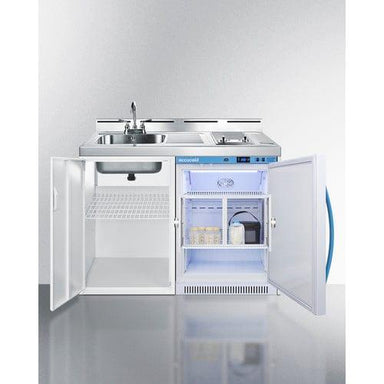 Summit Prefabricated Kitchens & Kitchenettes MomCube 48" Wide All-In-One Wellness Room Kitchenette C48ELMCLK
