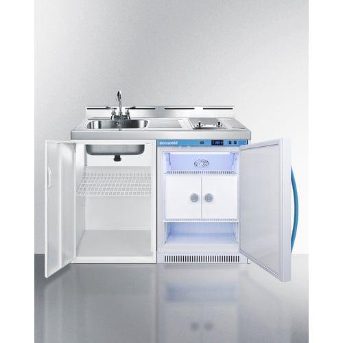 Summit Prefabricated Kitchens & Kitchenettes MomCube 48" Wide All-In-One Wellness Room Kitchenette C48ELMCLK