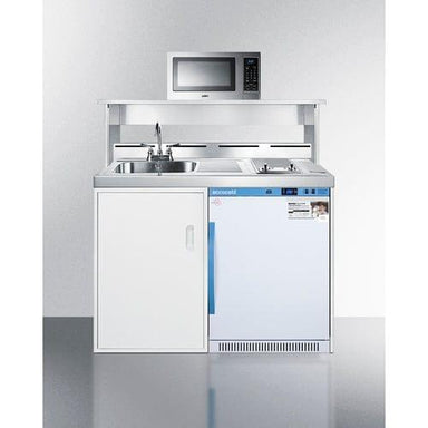 Summit Prefabricated Kitchens & Kitchenettes MomCube 48" Wide All-In-One Wellness Room Kitchenette with Microwave C48ELMCMW