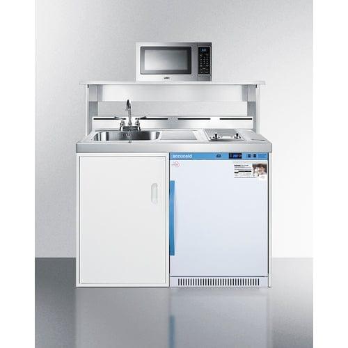 Summit Prefabricated Kitchens & Kitchenettes MomCube 48" Wide All-In-One Wellness Room Kitchenette with Microwave C48ELMCMW