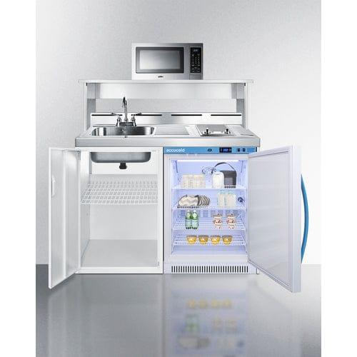 Summit Prefabricated Kitchens & Kitchenettes MomCube 48" Wide All-In-One Wellness Room Kitchenette with Microwave C48ELMCMW