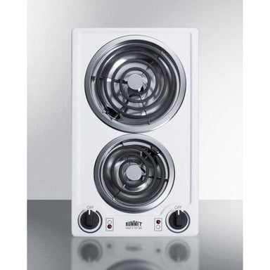 Summit Summit 12" Wide 115V 2-Burner Coil Cooktop CCE211WH