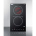 Summit Summit 12" Wide 115V 2-Burner Radiant Cooktop CR2B15T1B