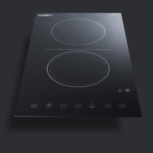 Summit Summit 12&quot; Wide 115V 2-Burner Radiant Cooktop CR2B15T1B