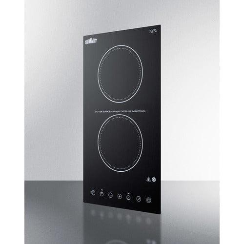 Summit Summit 12" Wide 115V 2-Burner Radiant Cooktop CR2B15T1B