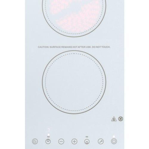 Summit Summit 12" Wide 115V 2-Burner Radiant Cooktop CR2B15T2W