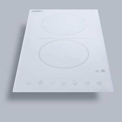 Summit Summit 12&quot; Wide 115V 2-Burner Radiant Cooktop CR2B15T2W