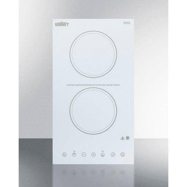 Summit Summit 12" Wide 115V 2-Burner Radiant Cooktop CR2B15T2W