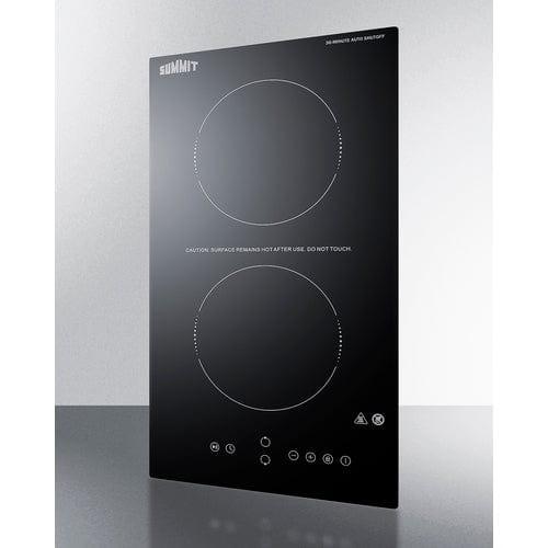Summit Summit 12" Wide 115V 2-Burner Radiant Cooktop With Safety Shutoff CRH2BT30115