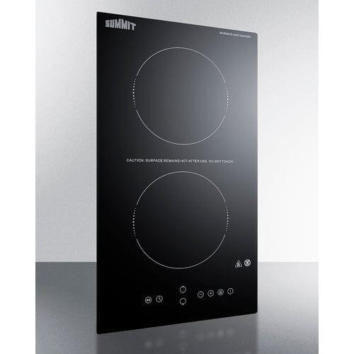 Summit Summit 12" Wide 115V 2-Burner Radiant Cooktop With Safety Shutoff CRH2BT30115