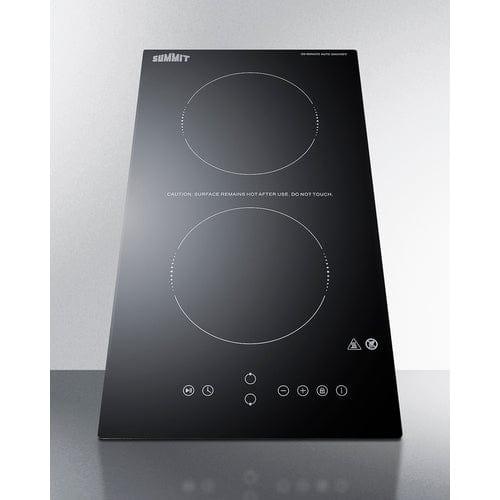 Summit Summit 12" Wide 115V 2-Burner Radiant Cooktop With Safety Shutoff CRH2BT30115