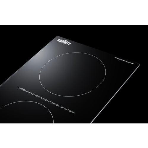 Summit Summit 12" Wide 115V 2-Burner Radiant Cooktop With Safety Shutoff CRH2BT30115