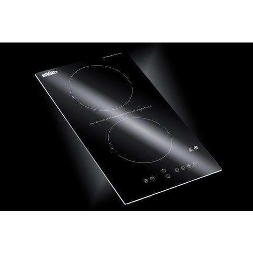 Summit Summit 12" Wide 115V 2-Burner Radiant Cooktop With Safety Shutoff CRH2BT30115