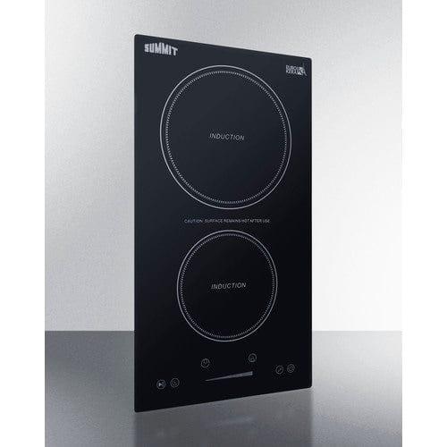Summit Summit 12" Wide 115V 2-Zone Induction Cooktop, Cord Included SINC2B115