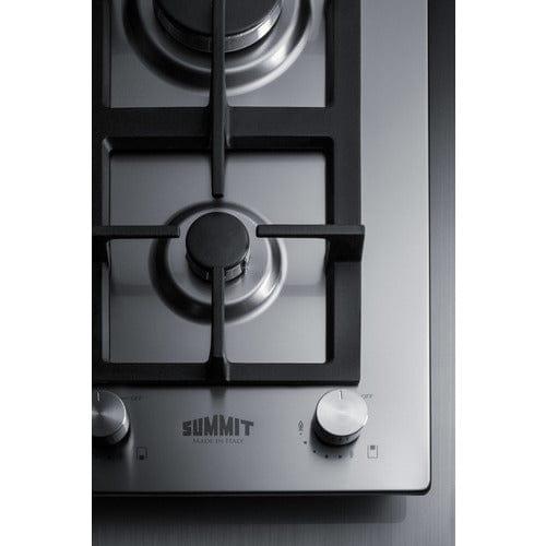 Summit Summit 12" Wide 2-Burner Gas Cooktop In Stainless Steel GCJ2SS