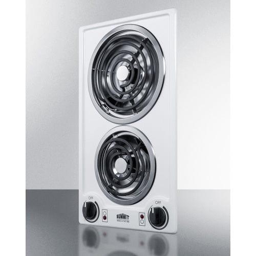 Summit Summit 12" Wide 230V 2-Burner Coil Cooktop CCE225WH