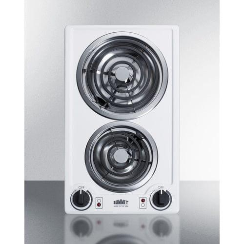 Summit Summit 12" Wide 230V 2-Burner Coil Cooktop CCE225WH