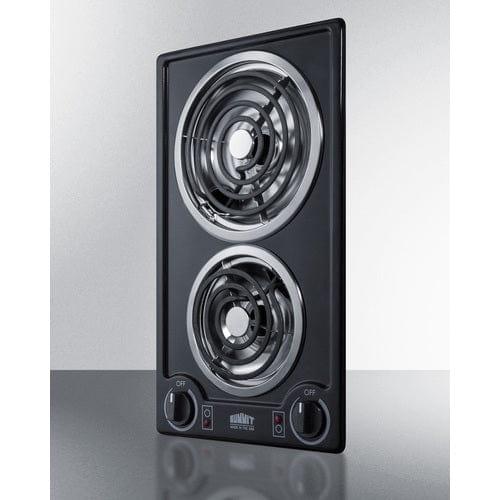 Summit Summit 12" Wide 230V 2-Burner Coil Cooktop CCE226BL