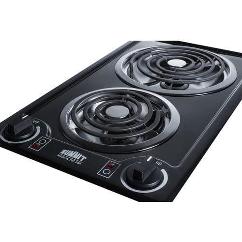 Summit Summit 12" Wide 230V 2-Burner Coil Cooktop CCE226BL